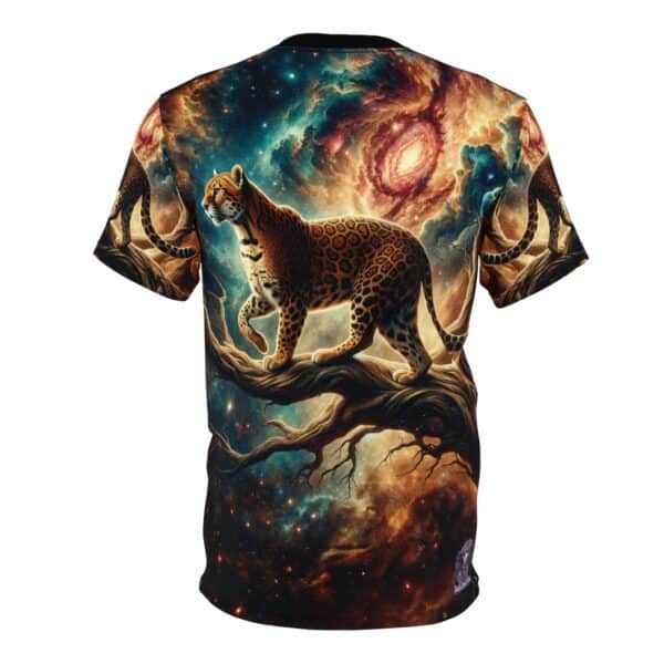 Cosmic Leopard WD-D011 By Wyldesigns Unisex Cut & Sew Tee (AOP) - Image 2