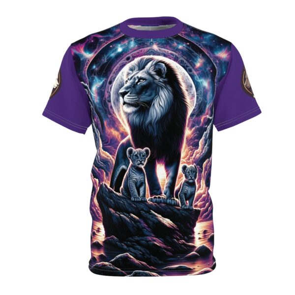 Cosmic Lion Family WD-D006 By Wyldesigns Unisex Cut & Sew Tee (AOP) - Image 15