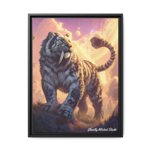 Prehistoric Smilodon aka Sabre-Tooth Tiger I Matte Canvas, Black Frame - Image 7