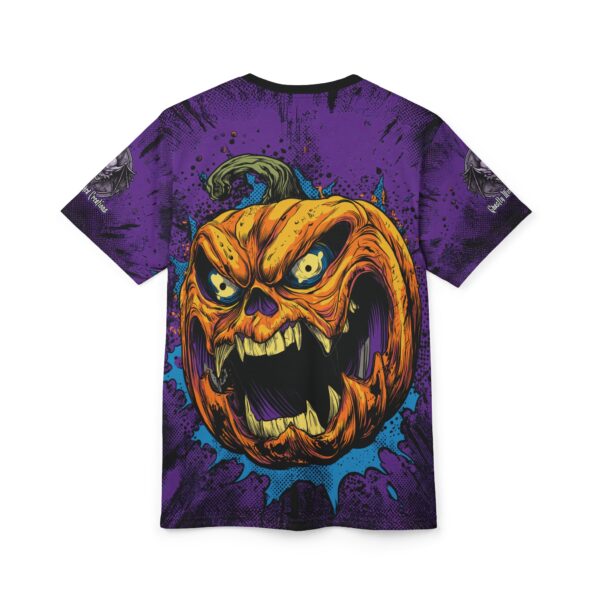 Evil Jack O' Lantern II Pop 60's Art Style Tee Unisex (AOP) - Image 8