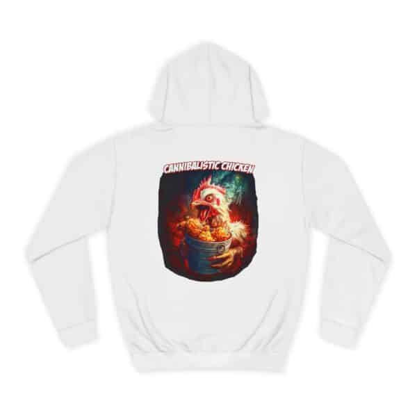 Cannibalistic Chicken Unisex College Hoodie, Funny Hoodie, Unique College Apparel, Gift for Students, Quirky Graphic Sweatshirt - Image 6