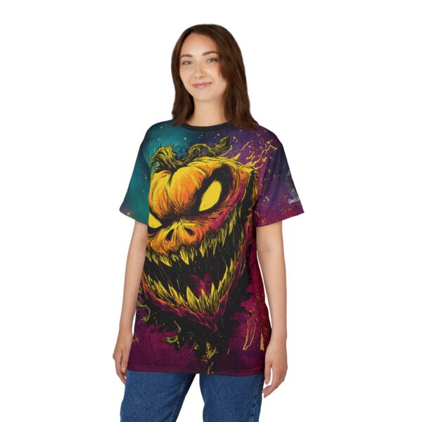 Evil Jack O' Lantern I Pop 60's Art Style Tee Unisex (AOP) - Image 11