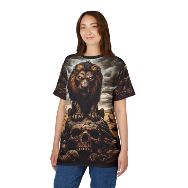 Undead Lion WD-D015 By Wyldesigns Unisex Cut & Sew Tee (AOP) - Image 11