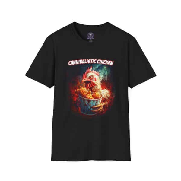 Cannibalistic Chicken Band Bloody Bucket Variant Unisex T-Shirt, Funny Graphic Tee, Unique Gift, Casual Wear, Chicken Lover Humor