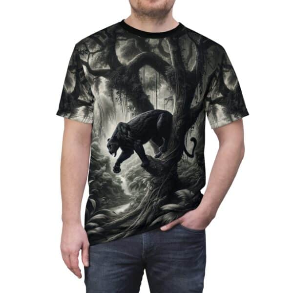 Black Panther WD-D003 By Wyldesigns Unisex Cut & Sew Tee (AOP) - Image 5