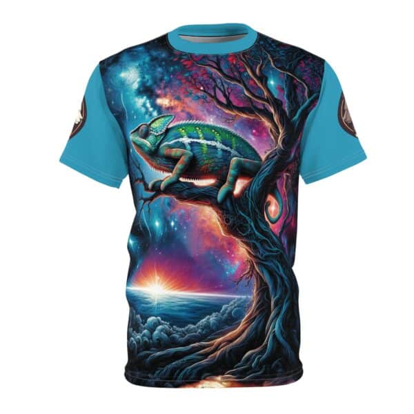 Cosmic Chameleon WD-D004 By Wyldesigns Unisex Cut & Sew Tee (AOP) - Image 15