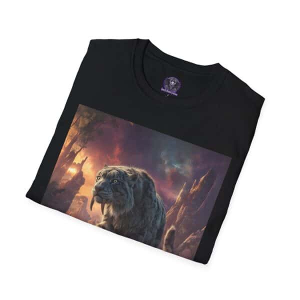 Prehistoric Smilodon aka Sabre-Tooth Tiger II Unisex T-Shirt, Graphic Tee, Unique Gift, Casual Wear - Image 4