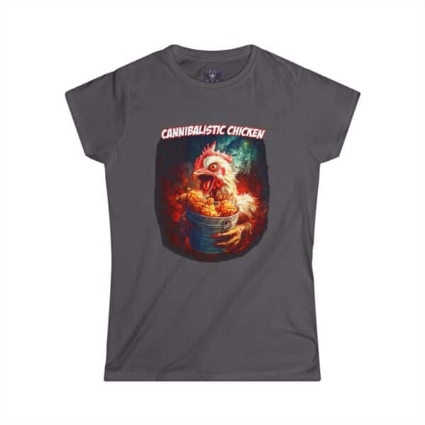 Cannibalistic Chicken Band Women's Softstyle Tee - Funny Graphic Shirt, Unique Gift for Food Lovers, Quirky Casual Wear, Perfect for [...] - Image 25