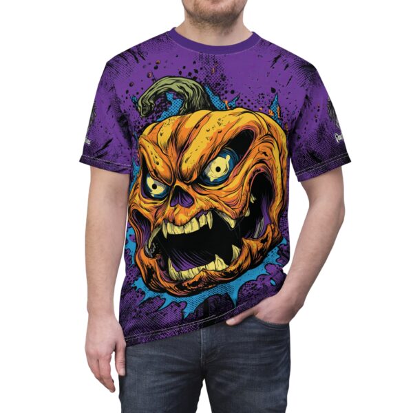 Evil Jack O' Lantern II Pop 60's Art Style Tee Unisex (AOP) - Image 26