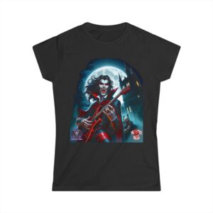 Monster Mosh 2024 Tour Drac on Guitar MM-D001 Women's Softstyle Tee
