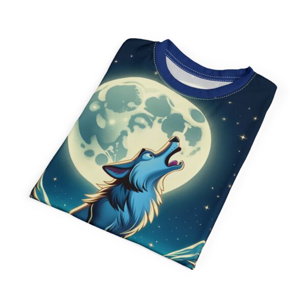 Howling Wolf Toon Style WD-D012 By Wyldesigns Unisex Cut & Sew Tee (AOP) - Image 28
