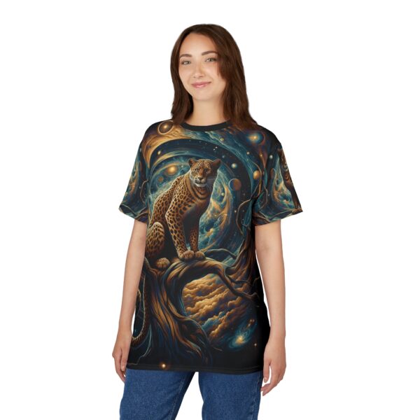 Cosmic Leopard WD-D013 By Wyldesigns Unisex Cut & Sew Tee (AOP) - Image 9