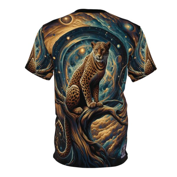 Cosmic Leopard WD-D013 By Wyldesigns Unisex Cut & Sew Tee (AOP) - Image 2