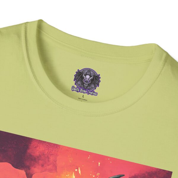 Zombie Triceratops In Volcanic Wasteland Unisex T-Shirt - Image 23