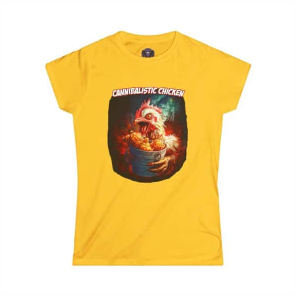 Cannibalistic Chicken Band Women's Softstyle Tee - Funny Graphic Shirt, Unique Gift for Food Lovers, Quirky Casual Wear, Perfect for [...] - Image 13
