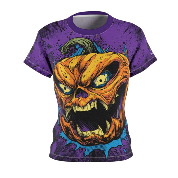 Evil Jack O' Lantern II Pop 60's Art Style Tee Women's (AOP) - Image 2