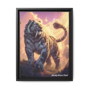 Prehistoric Smilodon aka Sabre-Tooth Tiger I Matte Canvas, Black Frame