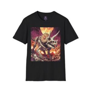 Prehistoric Skeletal Triceratops II Unisex T-Shirt, Graphic Tee, Unique Gift, Casual Wear