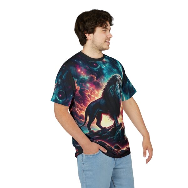 Cosmic Lion WD-D005 By Wyldesigns Unisex Cut & Sew Tee (AOP) - Image 11