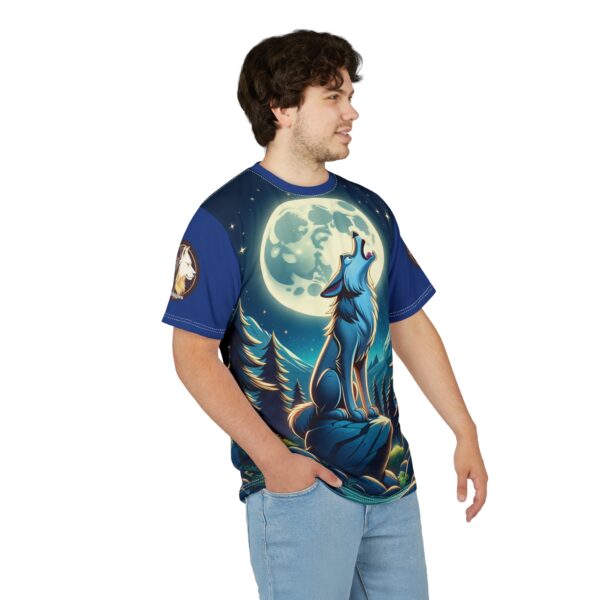 Howling Wolf Toon Style WD-D012 By Wyldesigns Unisex Cut & Sew Tee (AOP) - Image 25