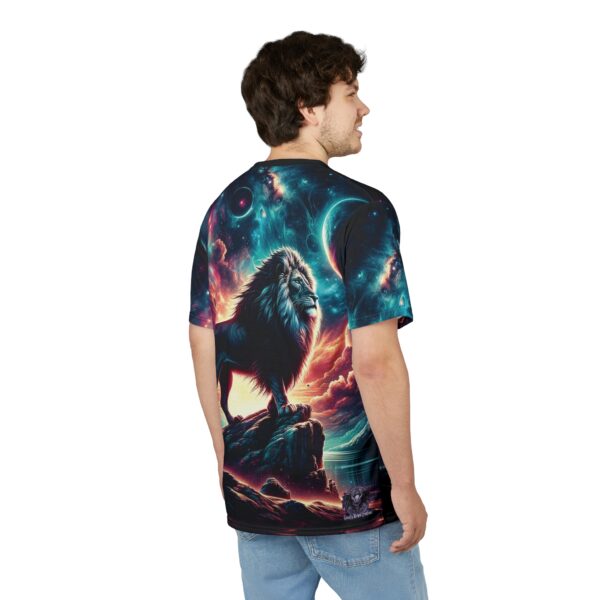 Cosmic Lion WD-D005 By Wyldesigns Unisex Cut & Sew Tee (AOP) - Image 7