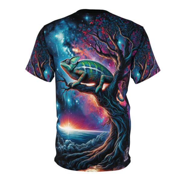 Cosmic Chameleon WD-D004 By Wyldesigns Unisex Cut & Sew Tee (AOP) - Image 2