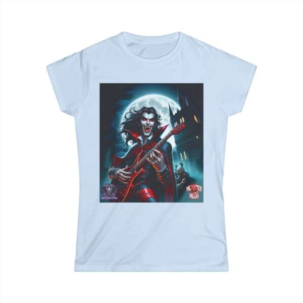 Monster Mosh 2024 Tour Drac on Guitar MM-D001 Women's Softstyle Tee - Image 7