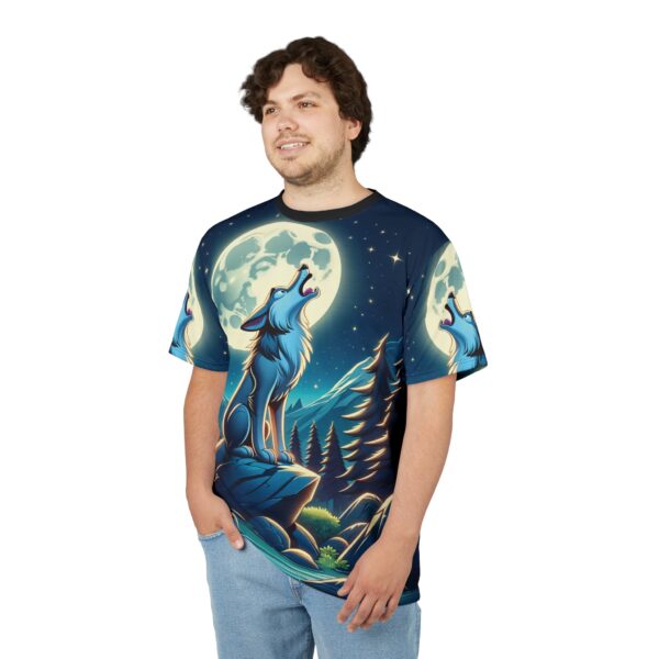 Howling Wolf Toon Style WD-D012 By Wyldesigns Unisex Cut & Sew Tee (AOP) - Image 8