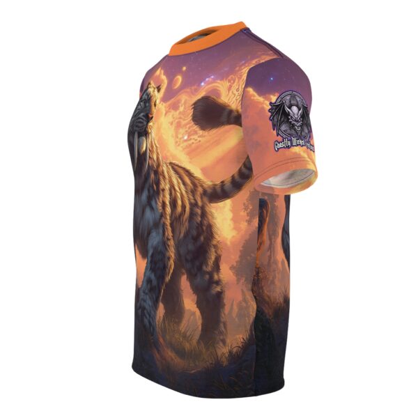 Prehistoric Smilodon aka Sabre-Tooth Tiger  Unisex Tee (AOP) - Image 17