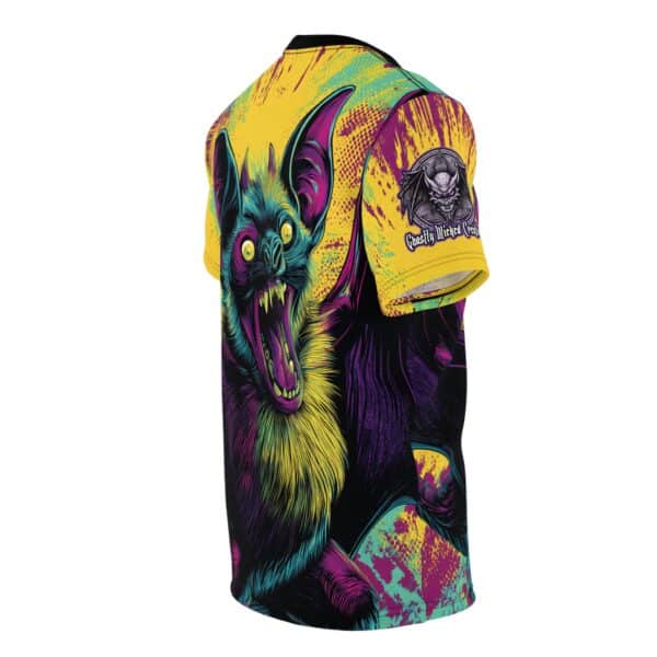 Vampire Bat Pop Art Style 60's Unisex Tee (AOP) - Image 4