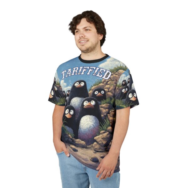 Tariffied Unisex Tee – Tariff Fear Is Real (AOP) - Image 2
