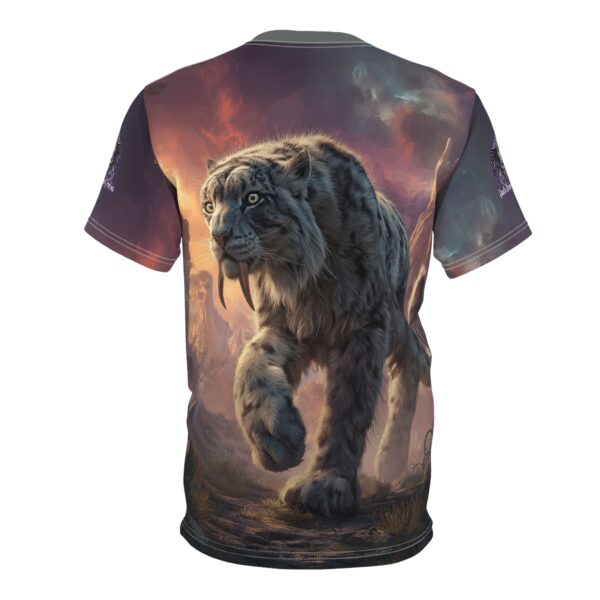 Prehistoric Smilodon aka Sabre-Tooth Tiger II Unisex Tee (AOP) - Image 28