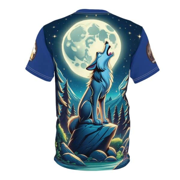 Howling Wolf Toon Style WD-D012 By Wyldesigns Unisex Cut & Sew Tee (AOP) - Image 16