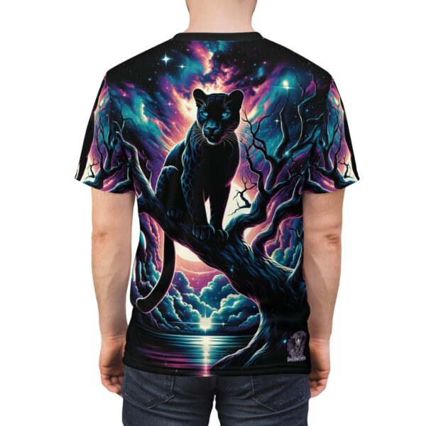 Cosmic Black Panther WD-D009 By Wyldesigns Unisex Cut & Sew Tee (AOP) - Image 8
