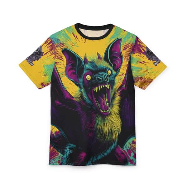 Vampire Bat Pop Art Style 60's Unisex Tee (AOP) - Image 6