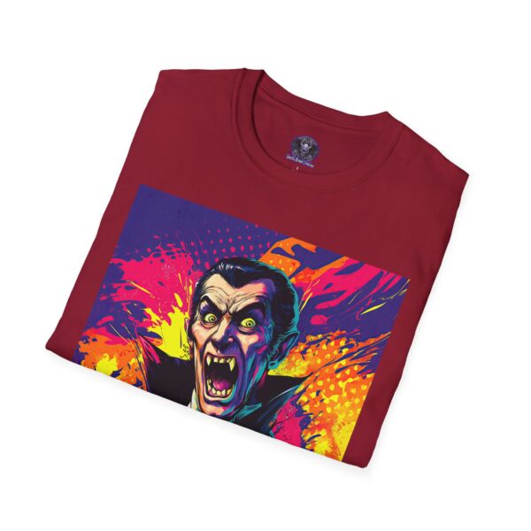 Dracula Pop Art 60's Style Unisex T-Shirt - Image 40