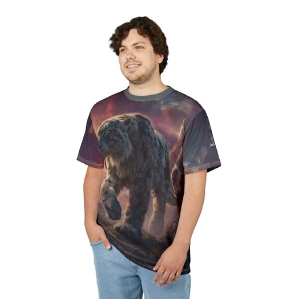 Prehistoric Smilodon aka Sabre-Tooth Tiger II Unisex Tee (AOP) - Image 30