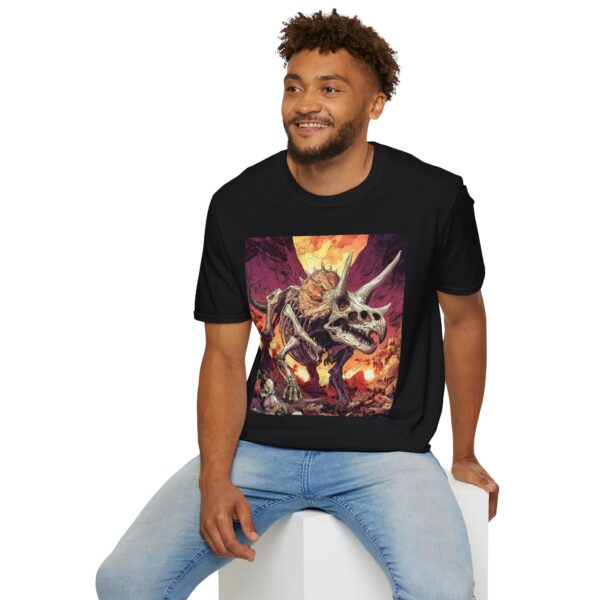 Prehistoric Skeletal Triceratops II Unisex T-Shirt, Graphic Tee, Unique Gift, Casual Wear - Image 5