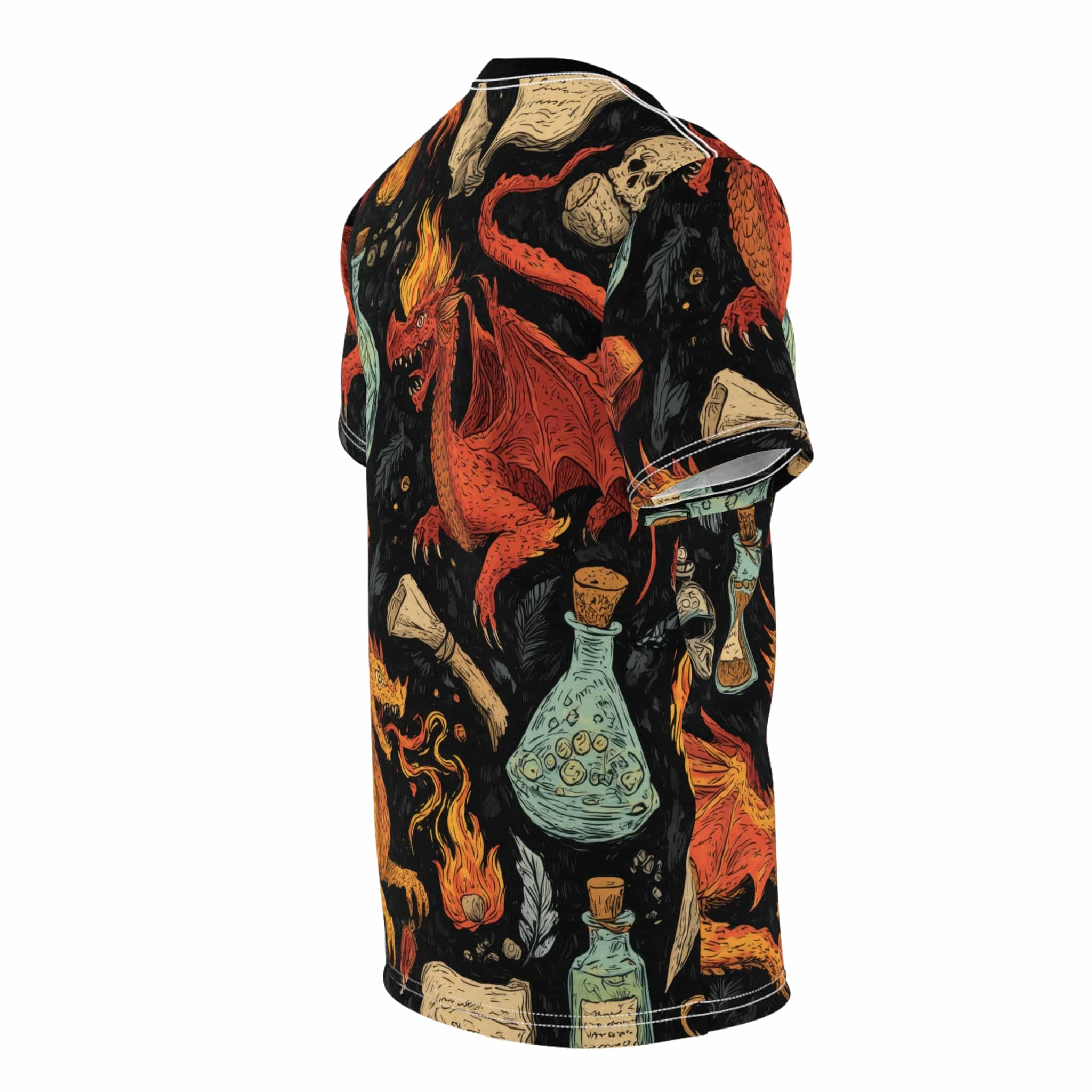 Epic Dragon Fantasy Pattern Unisex Cut & Sew Tee (AOP) - Image 24