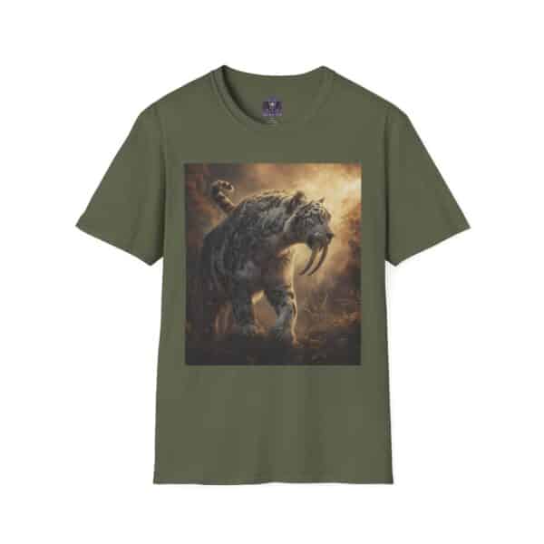 Prehistoric Smilodon aka Sabre-Tooth Tiger VIII Unisex T-Shirt, Graphic Tee, Unique Gift, Casual Wear - Image 25