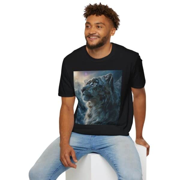 Snow Leopard V Profile By Wyldesigns Unisex T-Shirt - Image 5