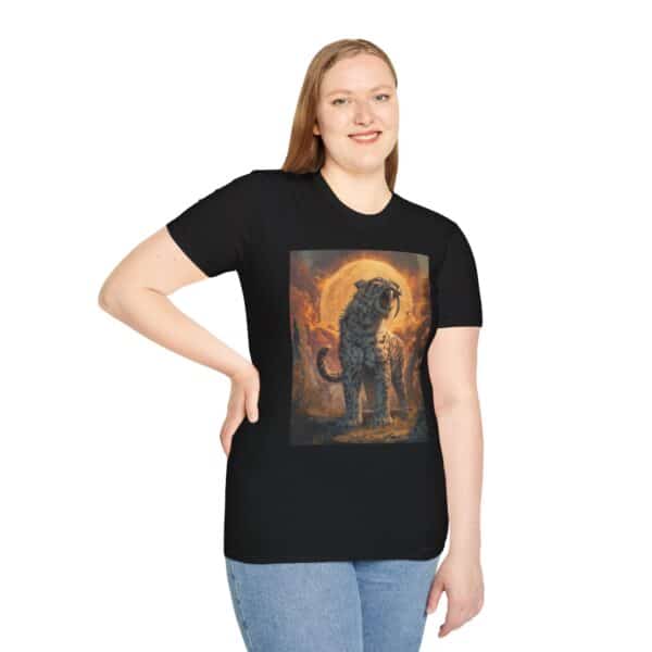 Prehistoric Smilodon aka Sabre-Tooth Tiger VII Unisex T-Shirt, Graphic Tee, Unique Gift, Casual Wear - Image 8