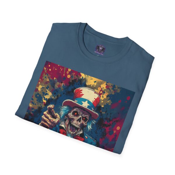 Pop Art Tee Uncle Sam Patriotic 4th Of July Skeletal Uncle Sam Pop Art 60's Style Unisex T-Shirt - Image 52