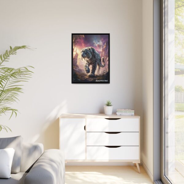 Prehistoric Smilodon aka Sabre-Tooth Tiger II Matte Canvas, Black Frame - Image 12