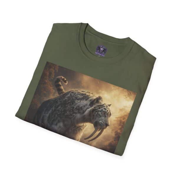Prehistoric Smilodon aka Sabre-Tooth Tiger VIII Unisex T-Shirt, Graphic Tee, Unique Gift, Casual Wear - Image 28