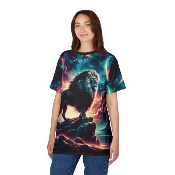 Cosmic Lion WD-D005 By Wyldesigns Unisex Cut & Sew Tee (AOP) - Image 9