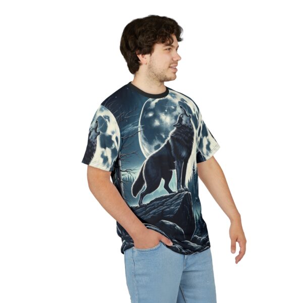 Wolf Howling WD-D001 By Wyldesigns Unisex Cut & Sew Tee (AOP) - Image 11