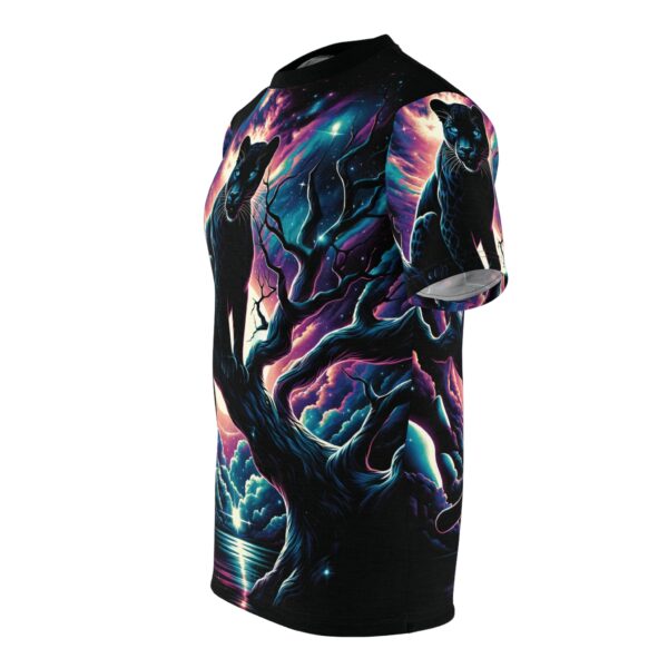 Cosmic Black Panther WD-D009 By Wyldesigns Unisex Cut & Sew Tee (AOP) - Image 3