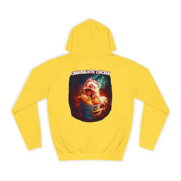 Cannibalistic Chicken Unisex College Hoodie, Funny Hoodie, Unique College Apparel, Gift for Students, Quirky Graphic Sweatshirt - Image 18