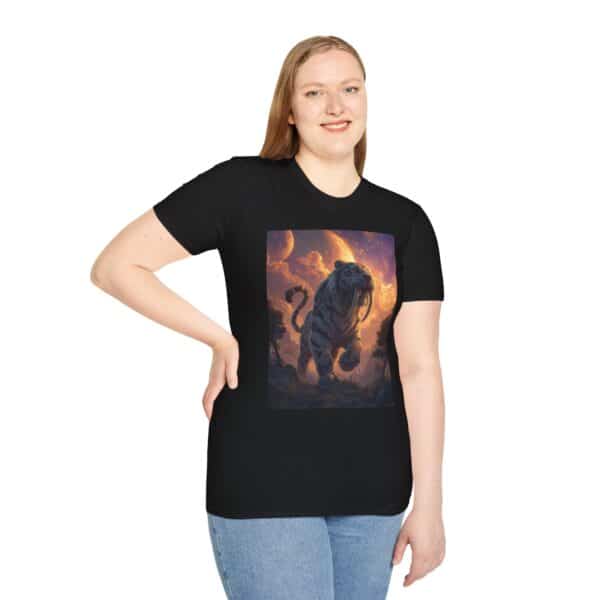 Prehistoric Smilodon aka Sabre-Tooth Tiger III Unisex T-Shirt, Graphic Tee, Unique Gift, Casual Wear - Image 8